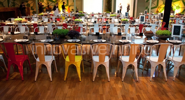 Features: Coloured Tolix Chairs