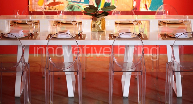 Features: Victoria Ghost Chairs & Windsor Dining Tables